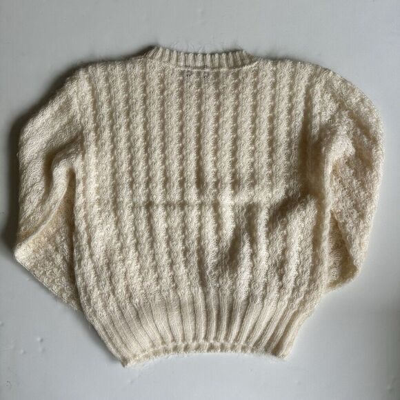 Vintage Jaqques Simon Sweater Cottagecore Feminine Academia 70s Ivory Women’s M - Picture 4 of 10